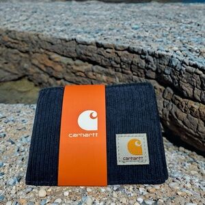 Blue Corduroy Bifold Carhartt Wallet 3 Card Slot ,Snap Coin Pocket,Bill Slot